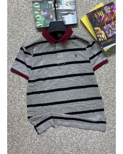 Polo Stripe T-shirt Grey