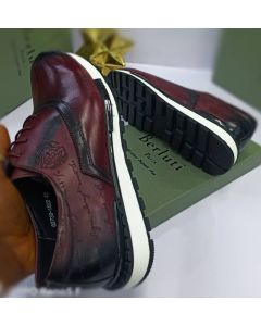 Berlutti Selected Laceup Shoe Wine