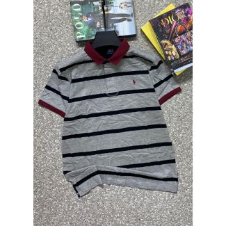 Polo Stripe T-shirt Grey