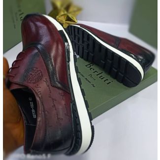 Berlutti Selected Laceup Shoe Wine