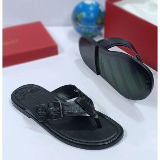 Minotti Italian Slippers Black