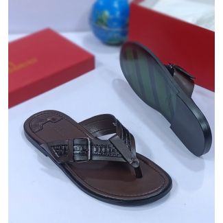 Minotti Italian Slippers Brown