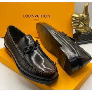 Louis Vuitton Loafer Shoe Dark Brown